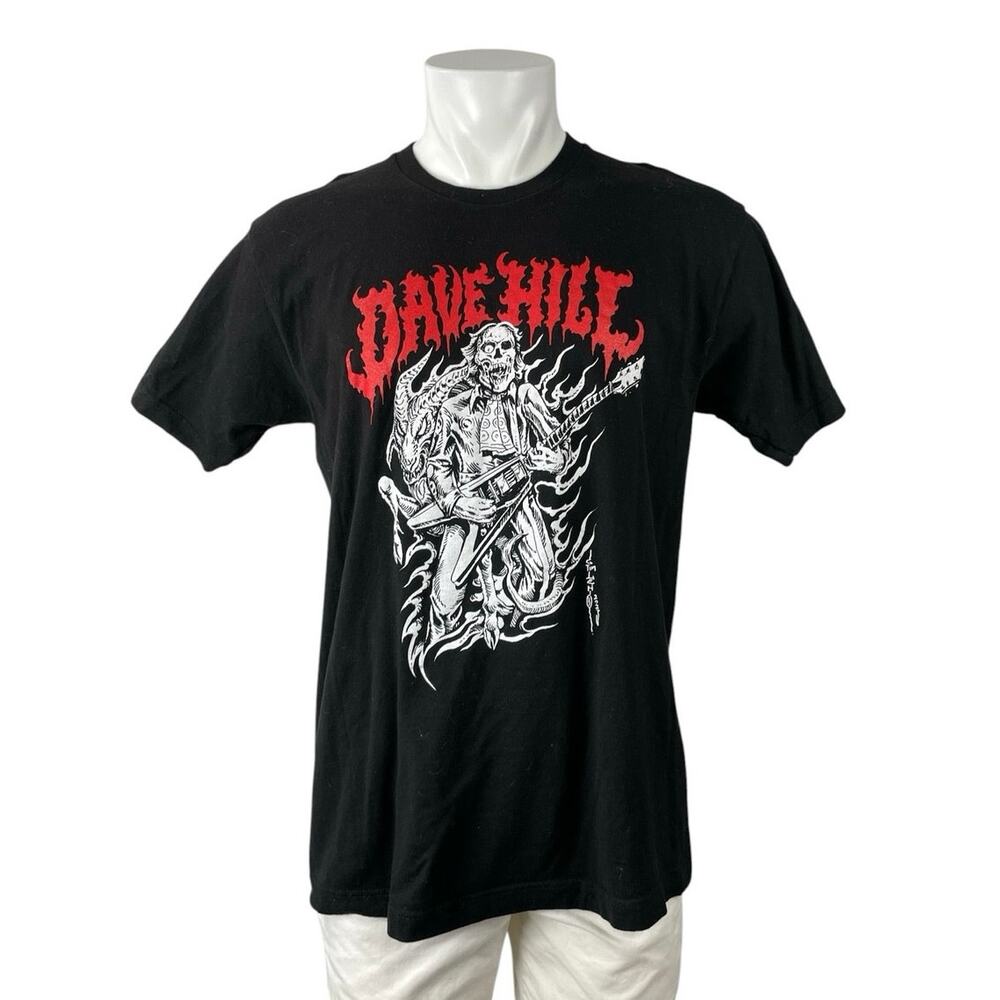 Dave Hill Skullface Men's Black Graphic Short Sleeve Crew T Shirt Tee Top Size L